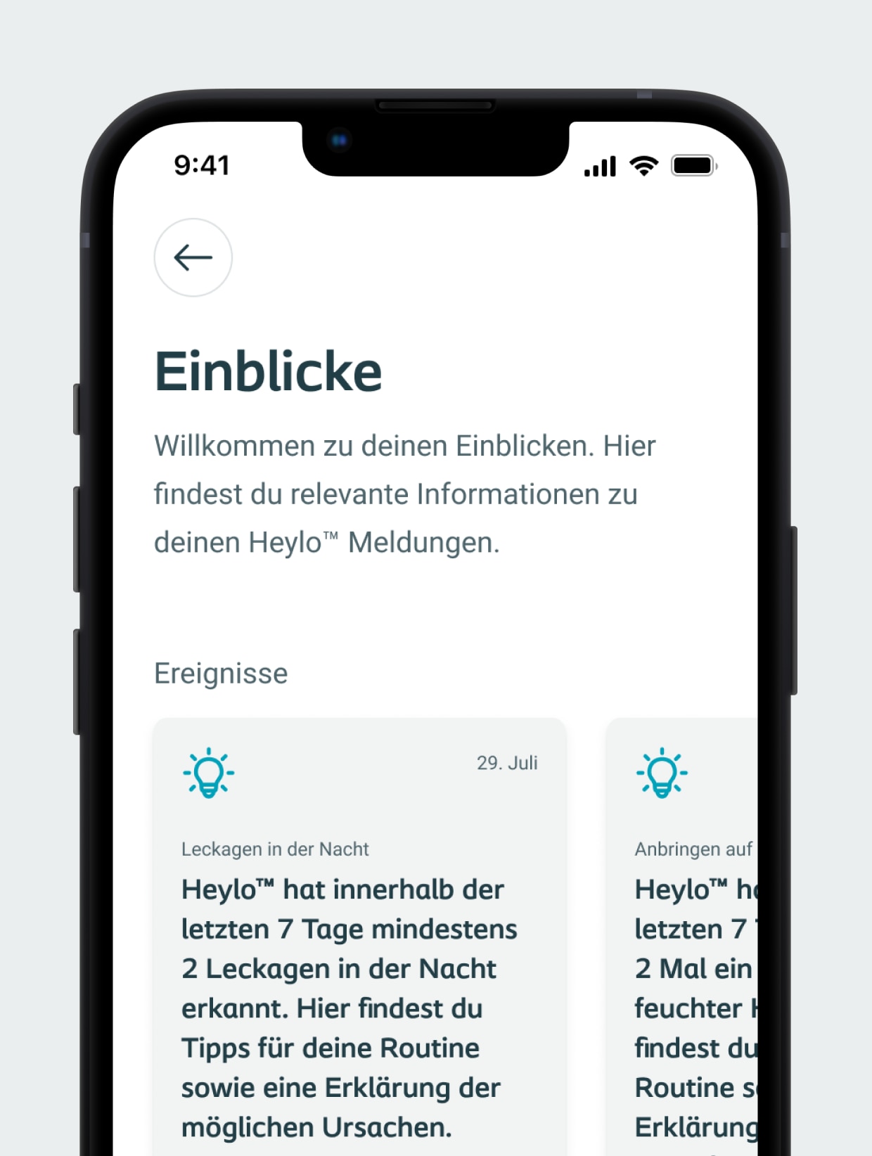 >Ein Mann überprüft seine Heylo App